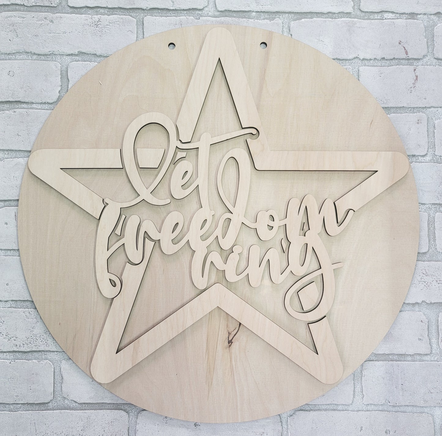 Let Freedom Ring Star Door Hanger