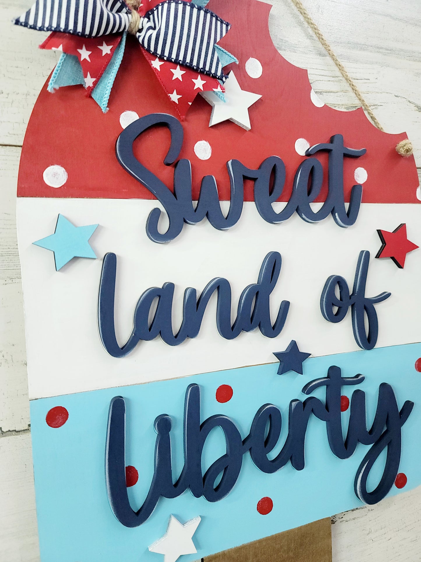 Land of Liberty Popsicle Door Hanger