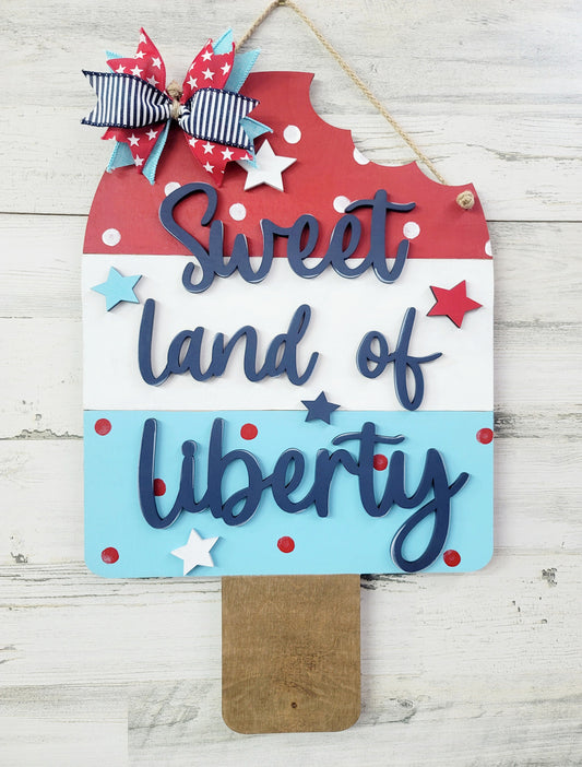 Land of Liberty Popsicle Door Hanger- wholesale
