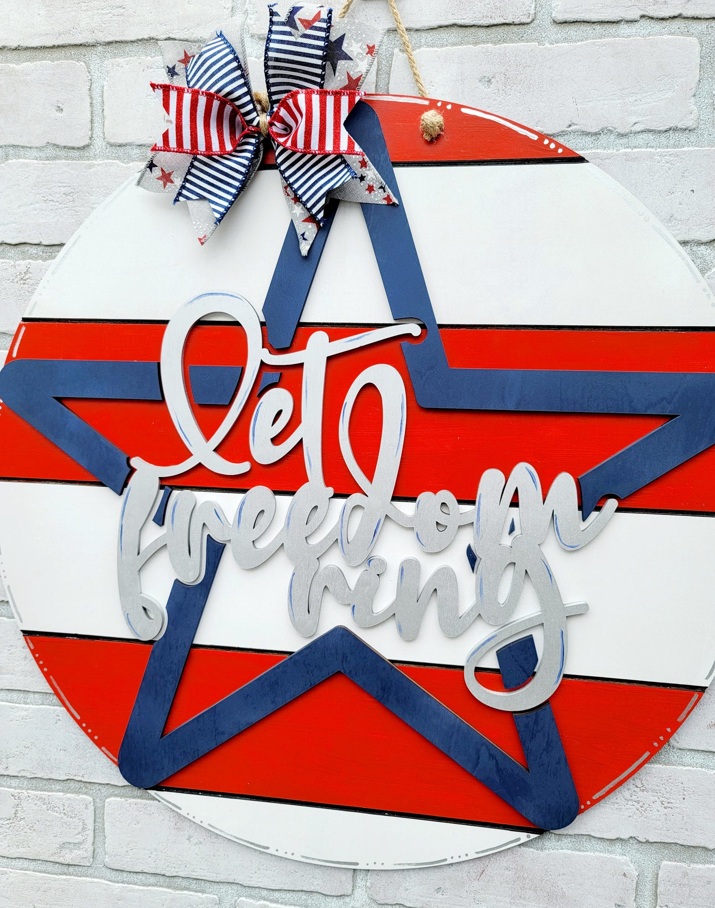 Let Freedom Ring Star Door Hanger