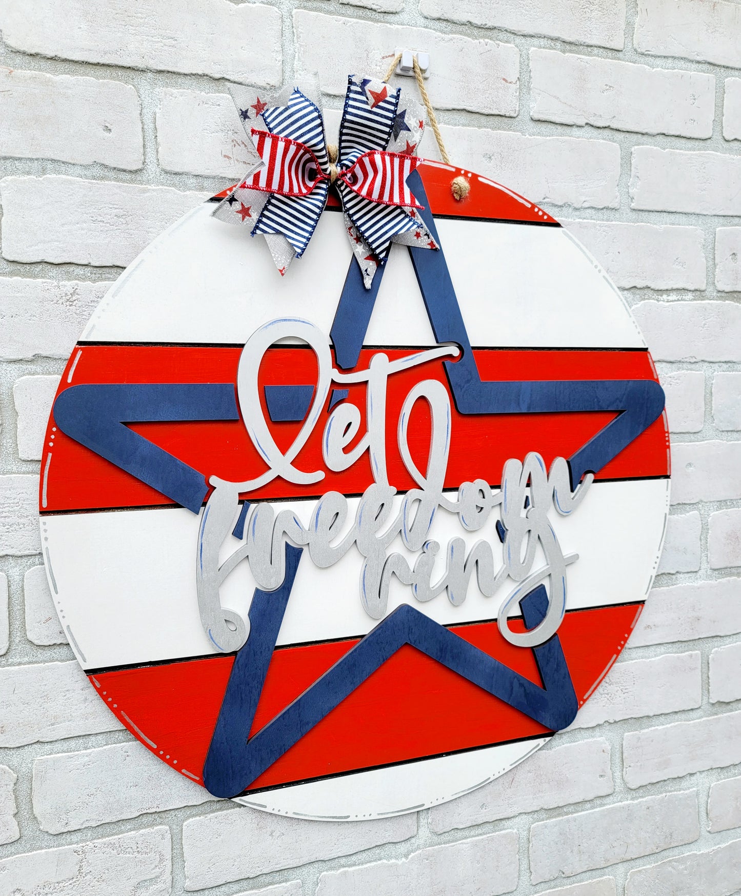 Let Freedom Ring Star Door Hanger