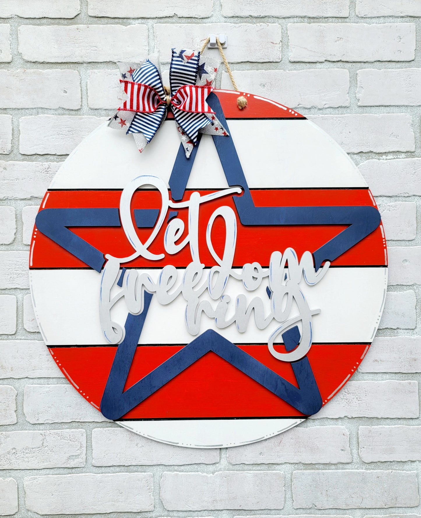 Let Freedom Ring Star Door Hanger