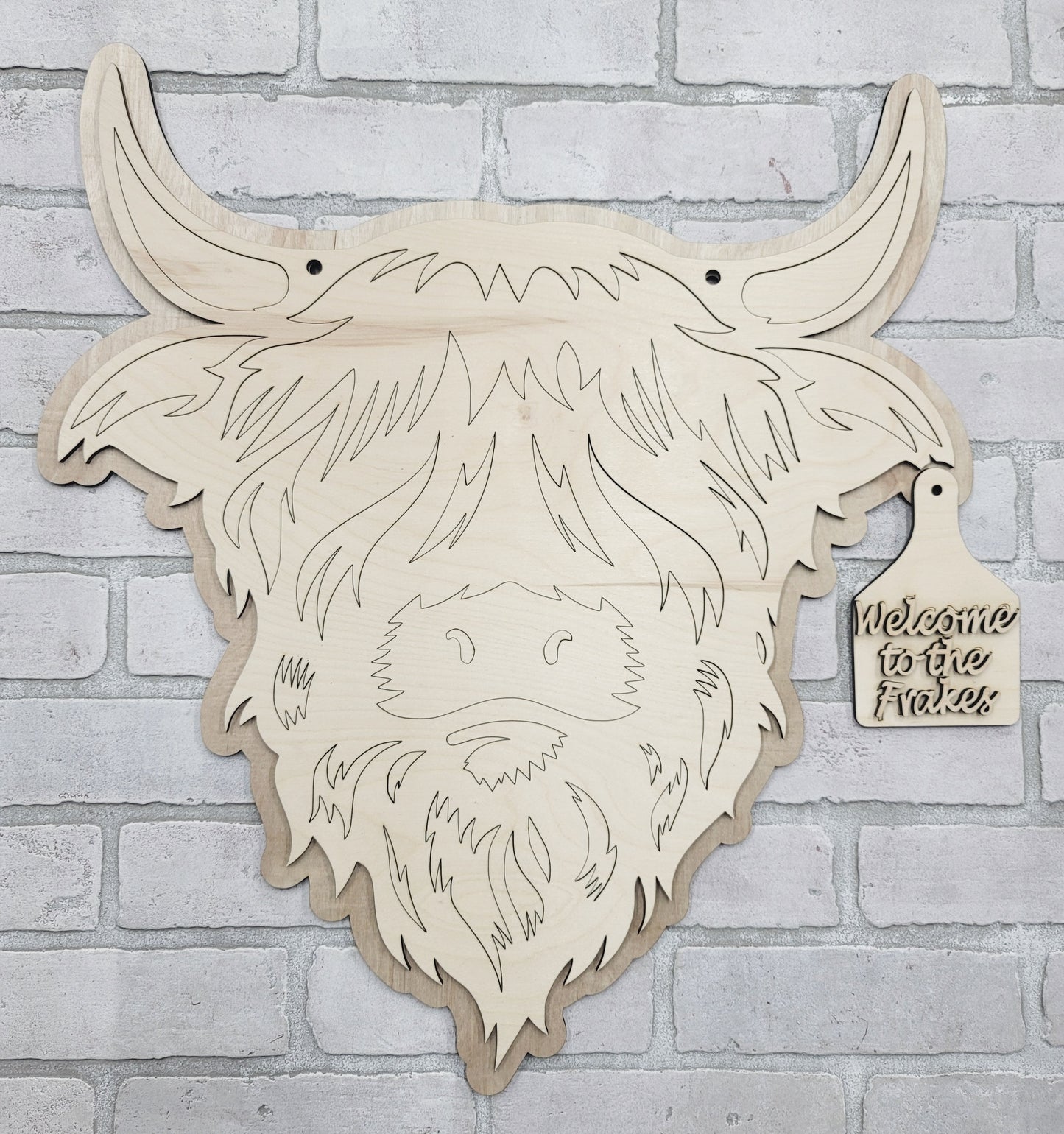 Highland Cow Door Hanger