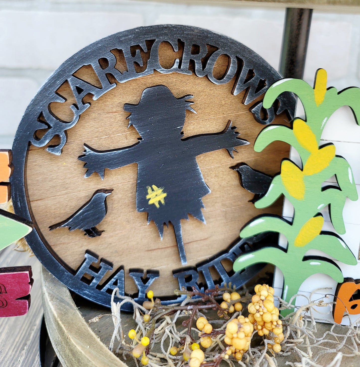 Scarecrow Tiered Tray Set