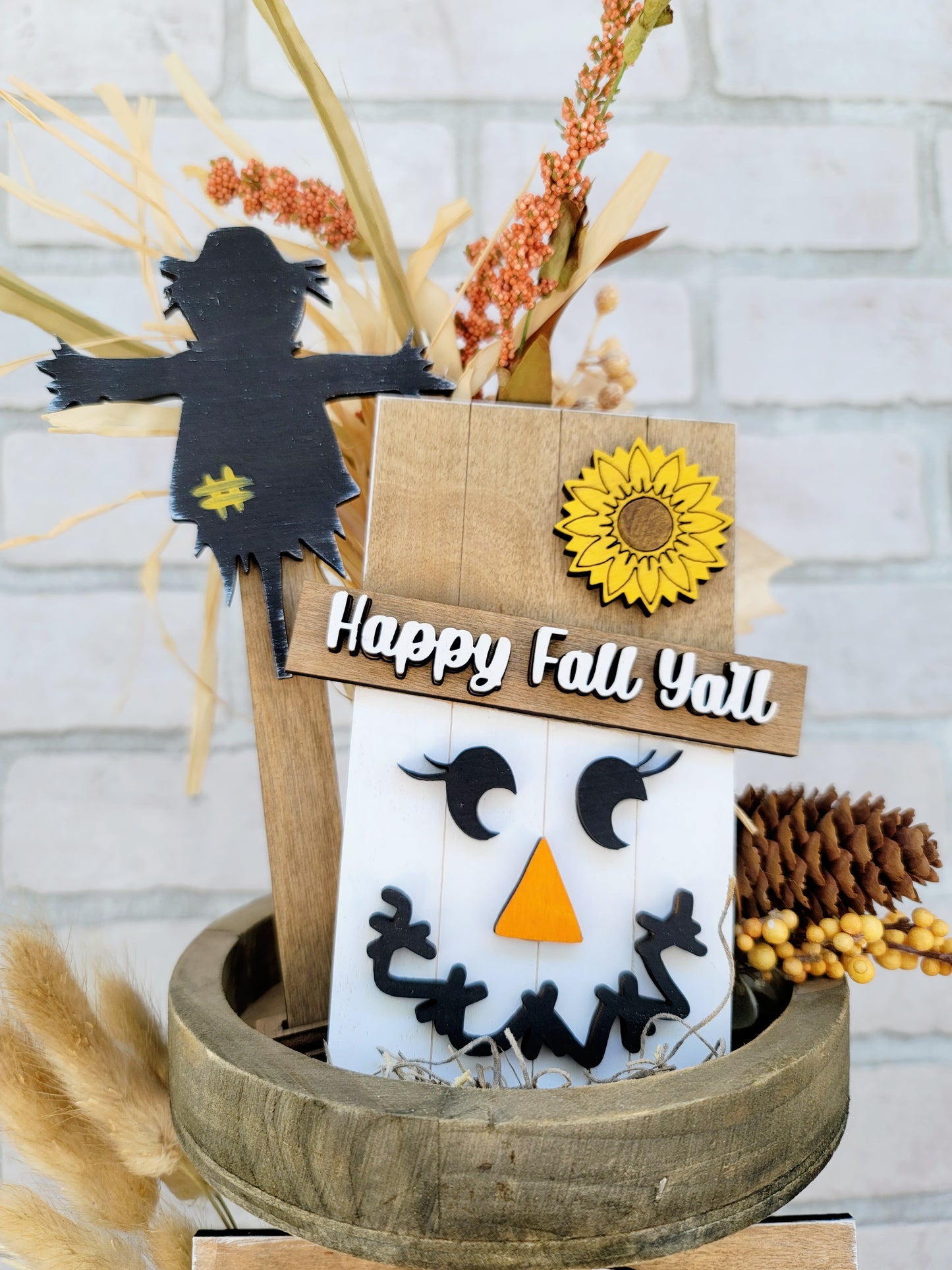 Scarecrow Tiered Tray Set