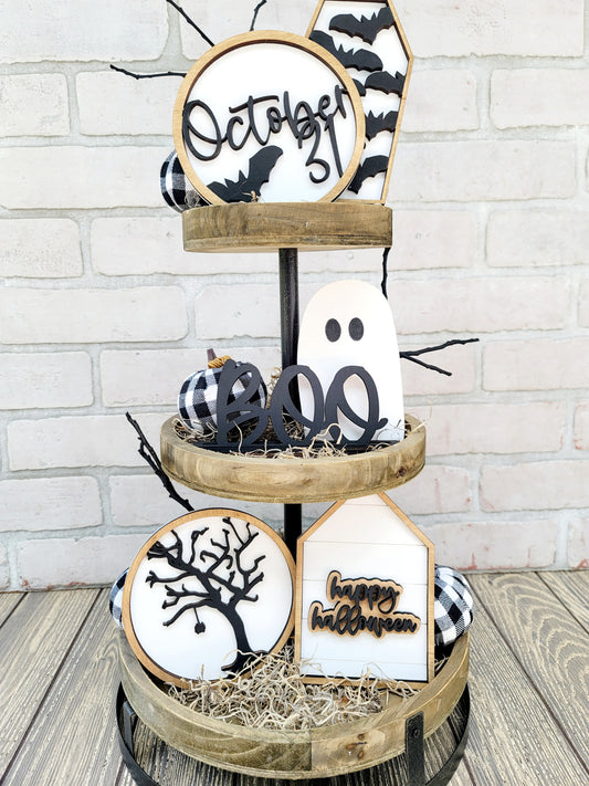 Boo Tiered Tray Set