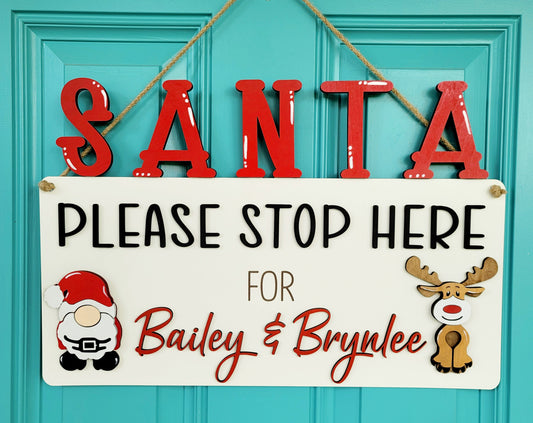 Santa Stop Here Door Hanger- wholesale