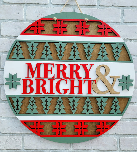 Merry & Bright Nordic Door Hanger