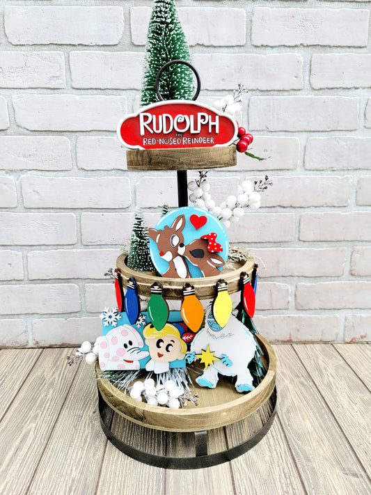 Rudolph the Red Nosed Reindeer Tiered Tray Set