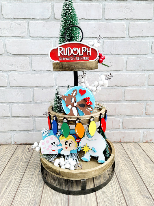 Rudolph the Red Nosed Reindeer Tiered Tray Set- wholesale