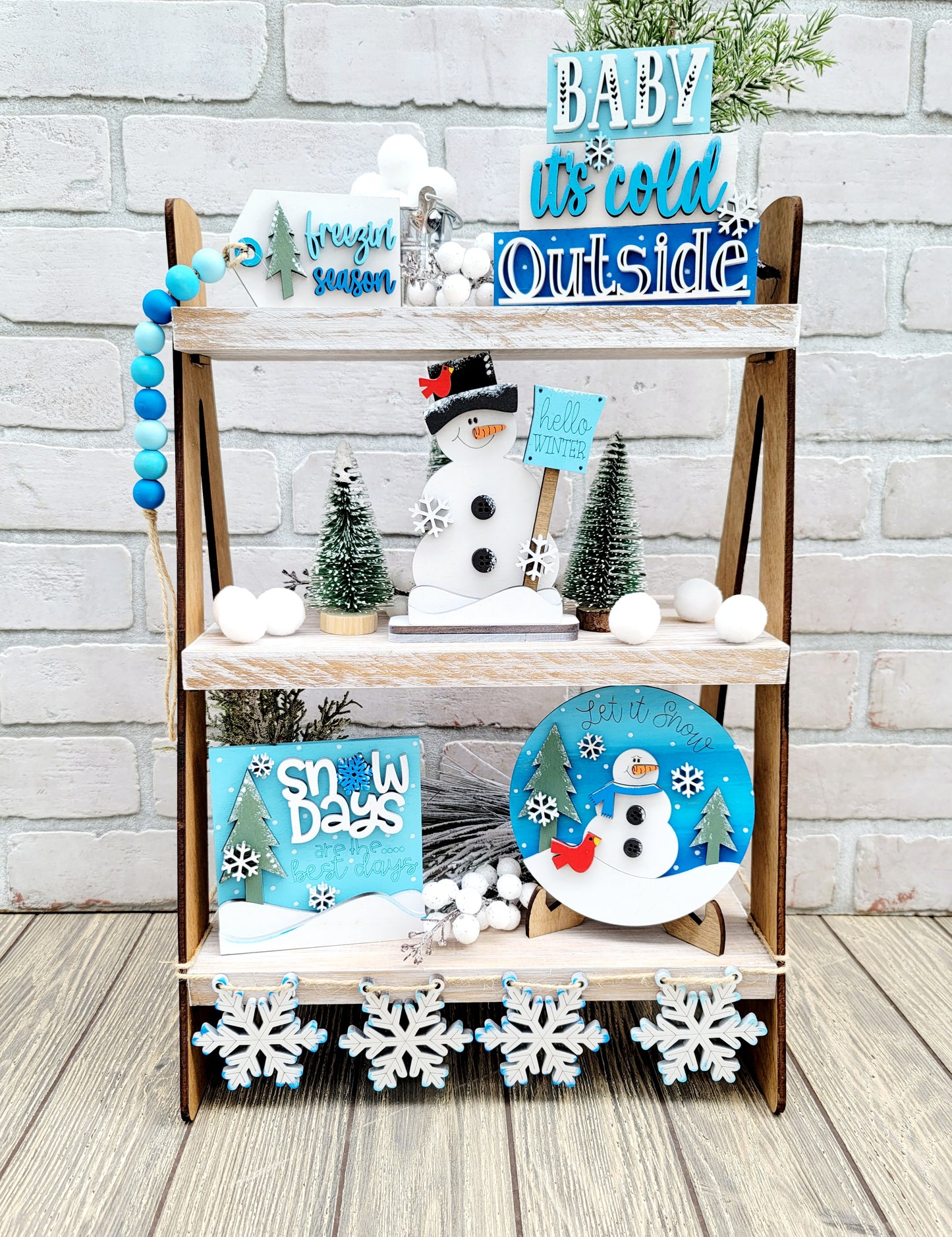 Snowman/Snow Days Tiered Tray Set