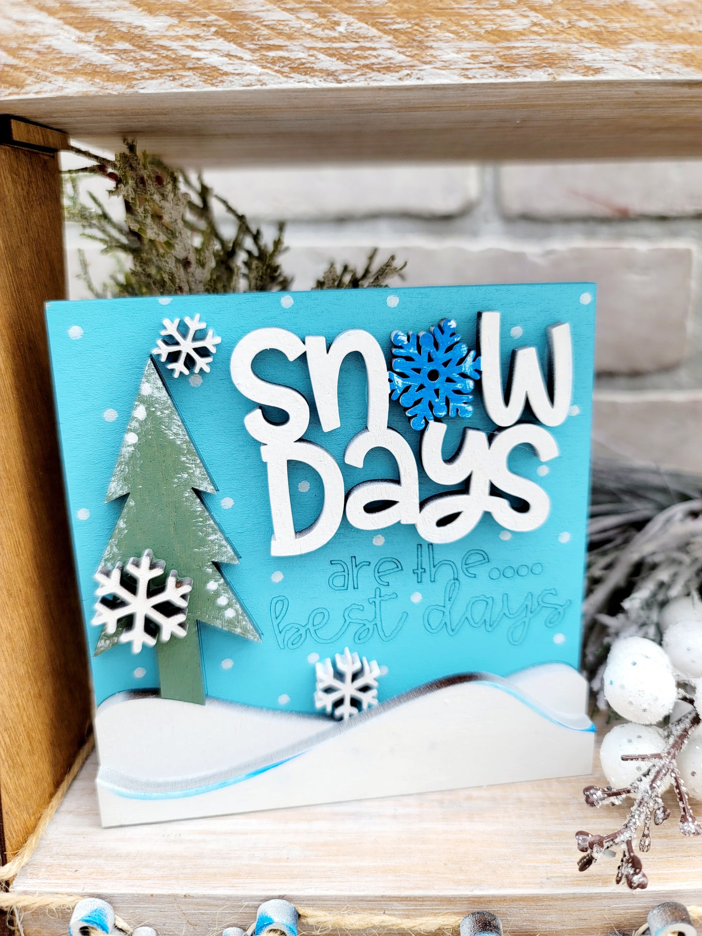 Snowman/Snow Days Tiered Tray Set