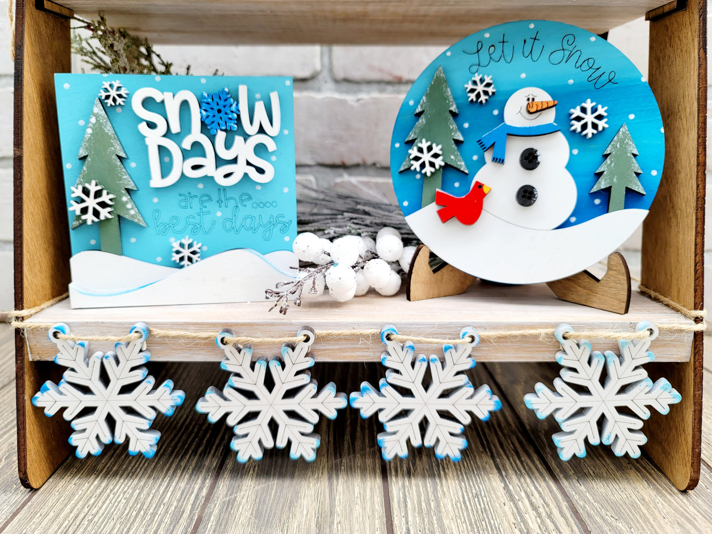 Snowman/Snow Days Tiered Tray Set