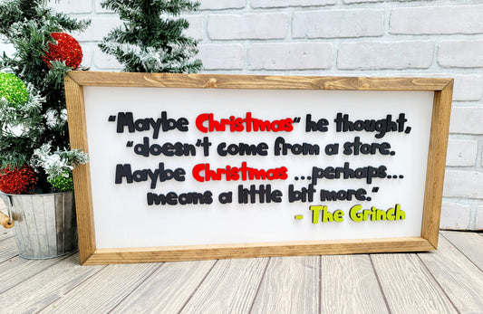 Grinch Christmas Sign