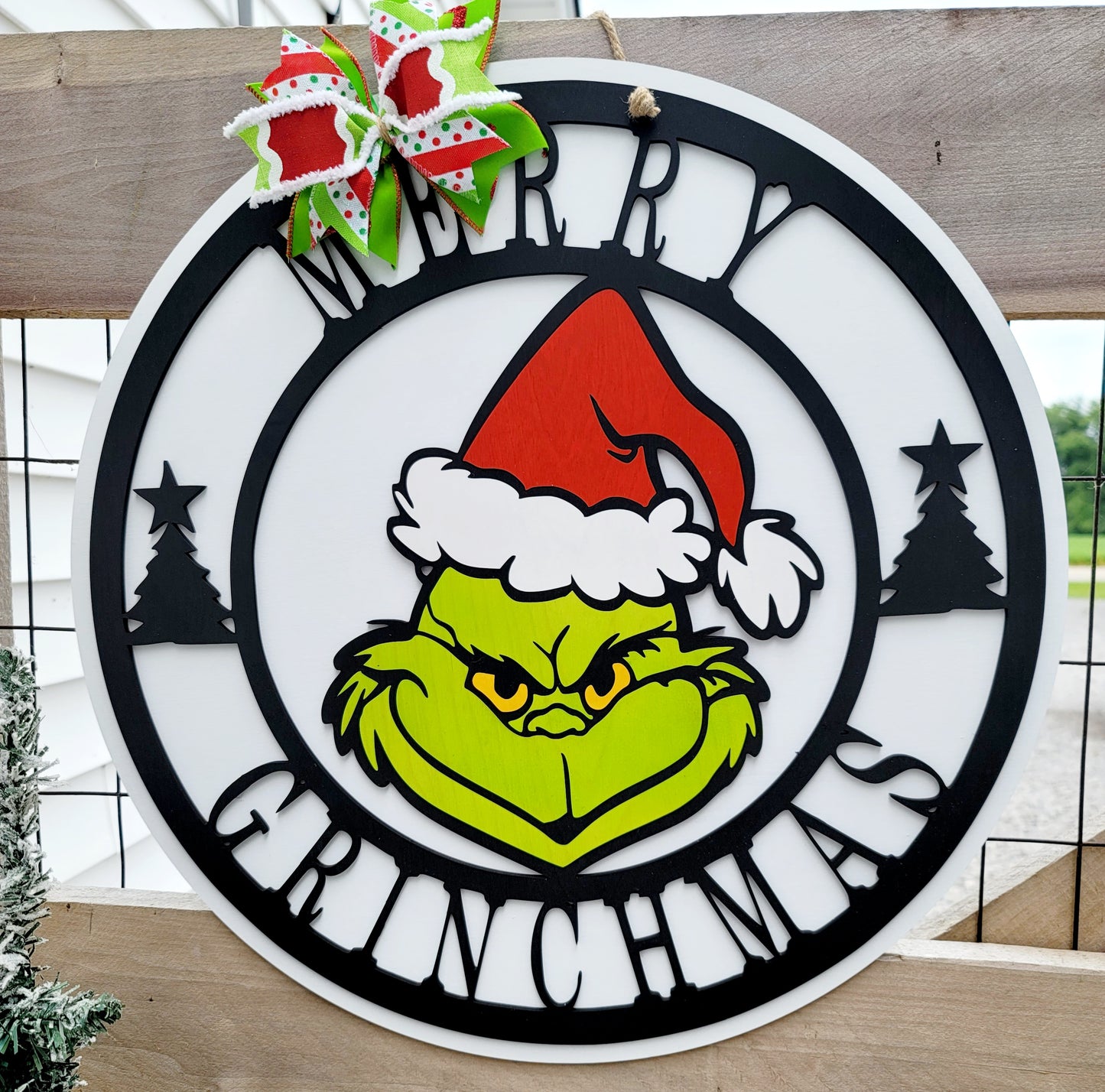 Merry Grinchmas Door Hanger