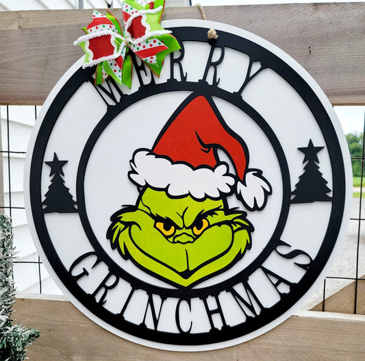 Merry Grinchmas Door Hanger- wholesale