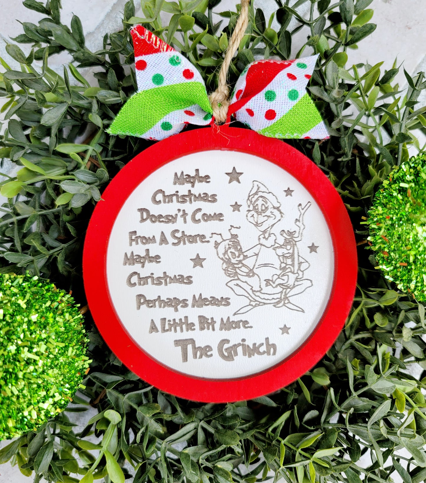 Grinch Quote Ornament