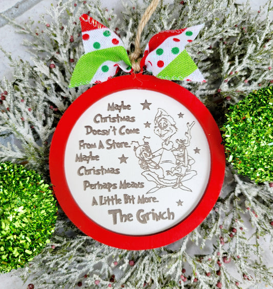 Grinch Quote Ornament