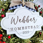 Last Name Homestead Ornament