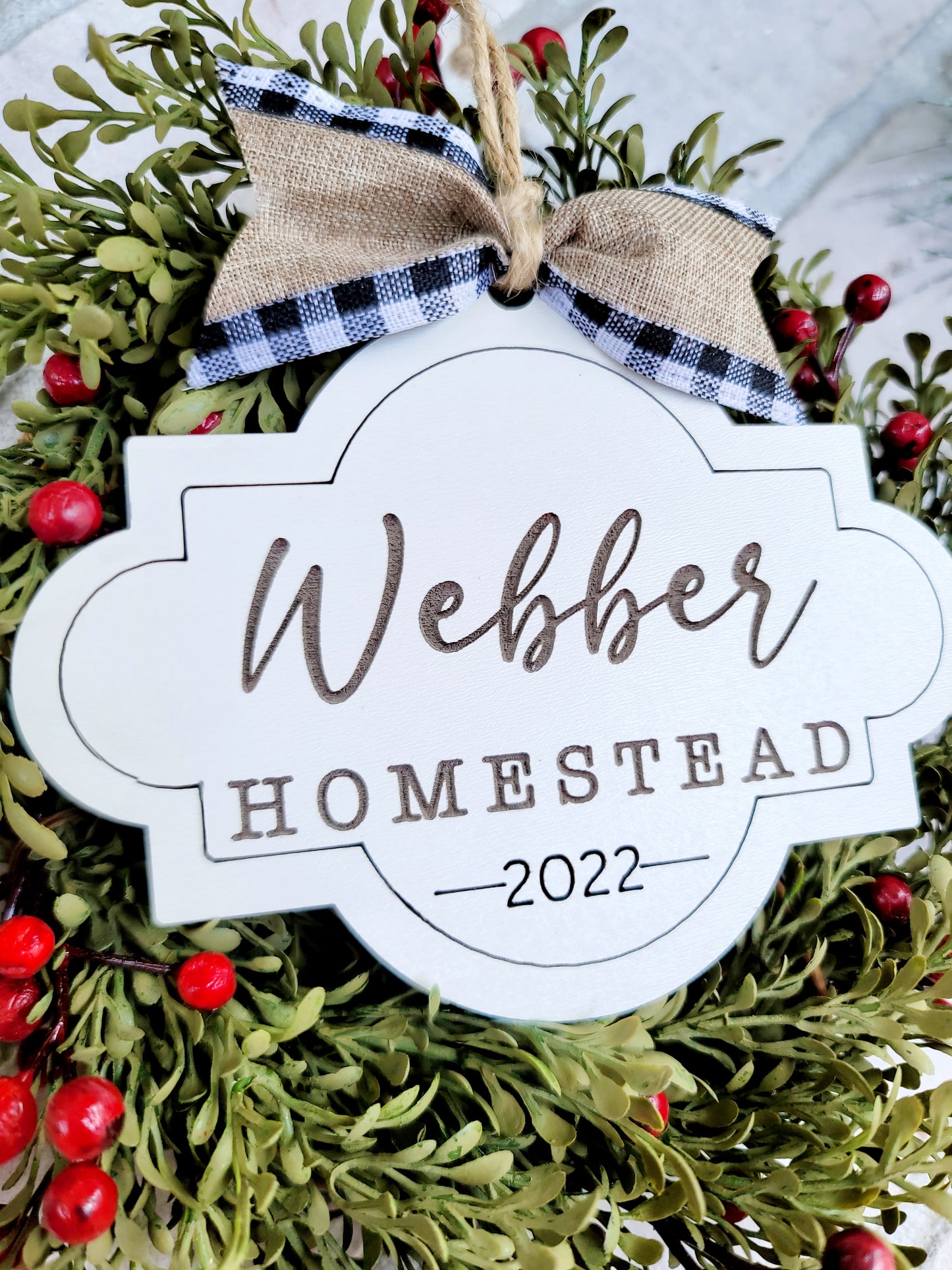 Last Name Homestead Ornament