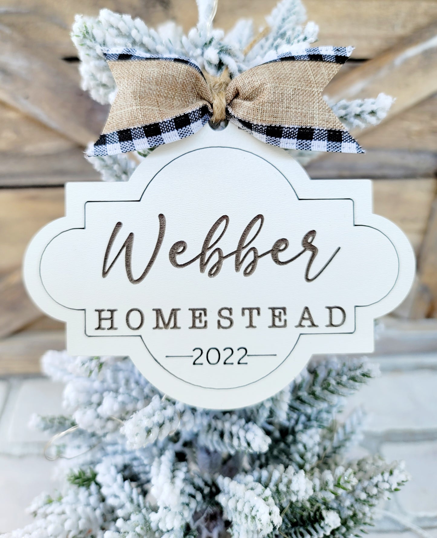 Last Name Homestead Ornament