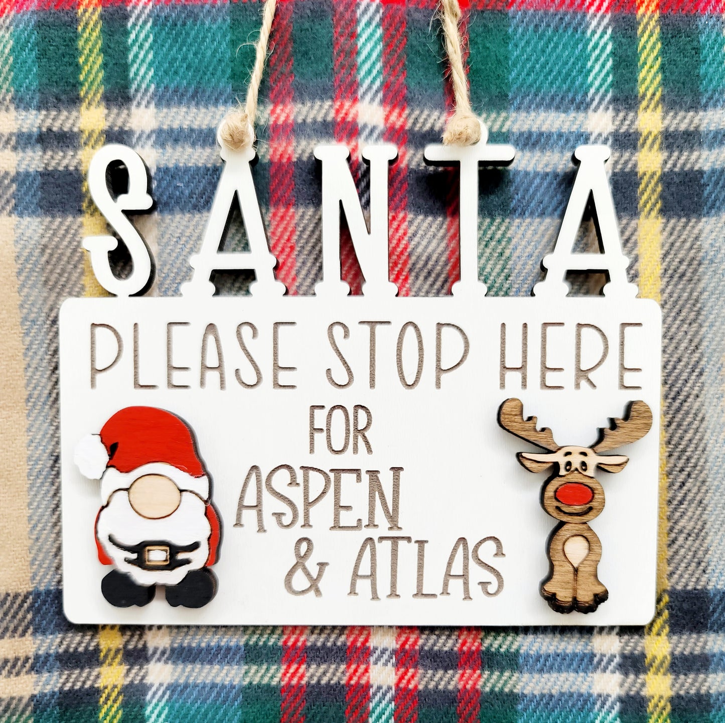 Santa Stop Here Ornament