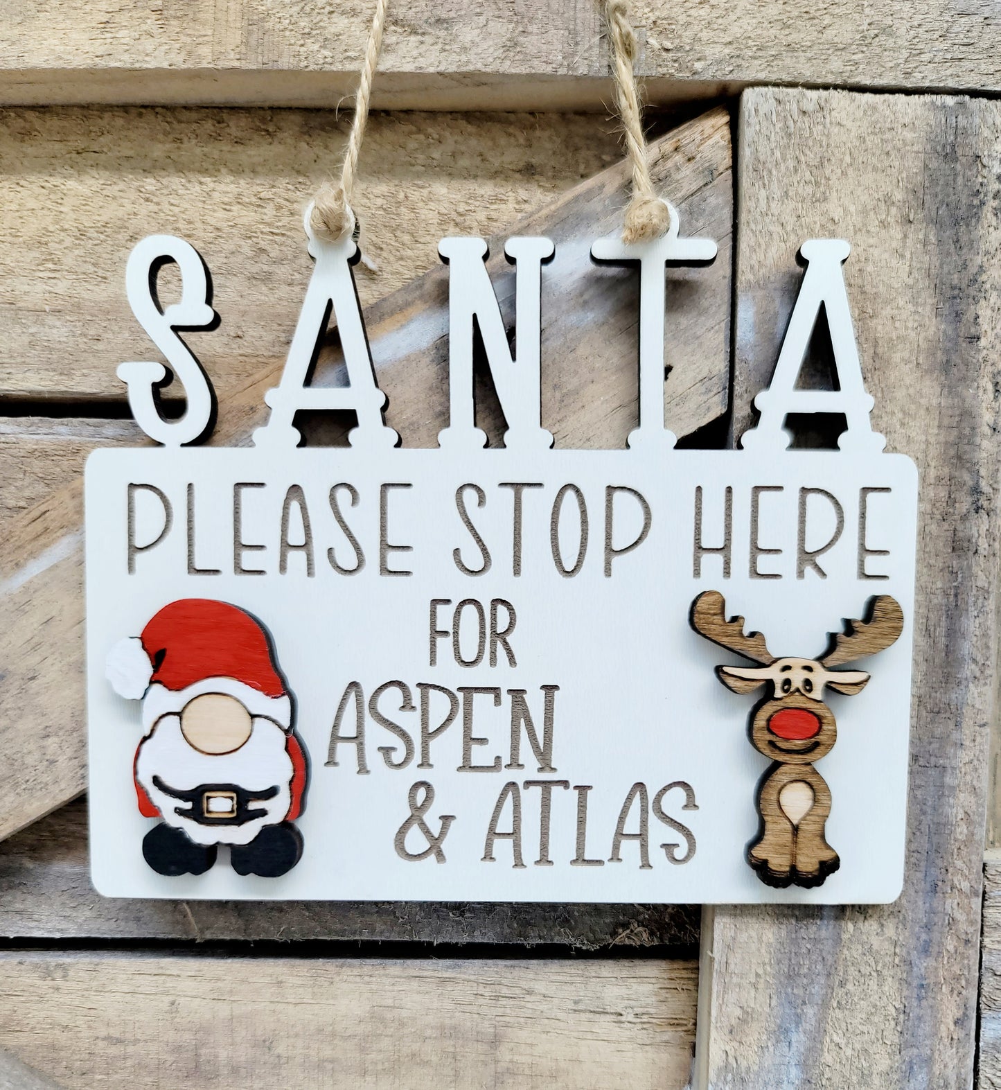 Santa Stop Here Ornament