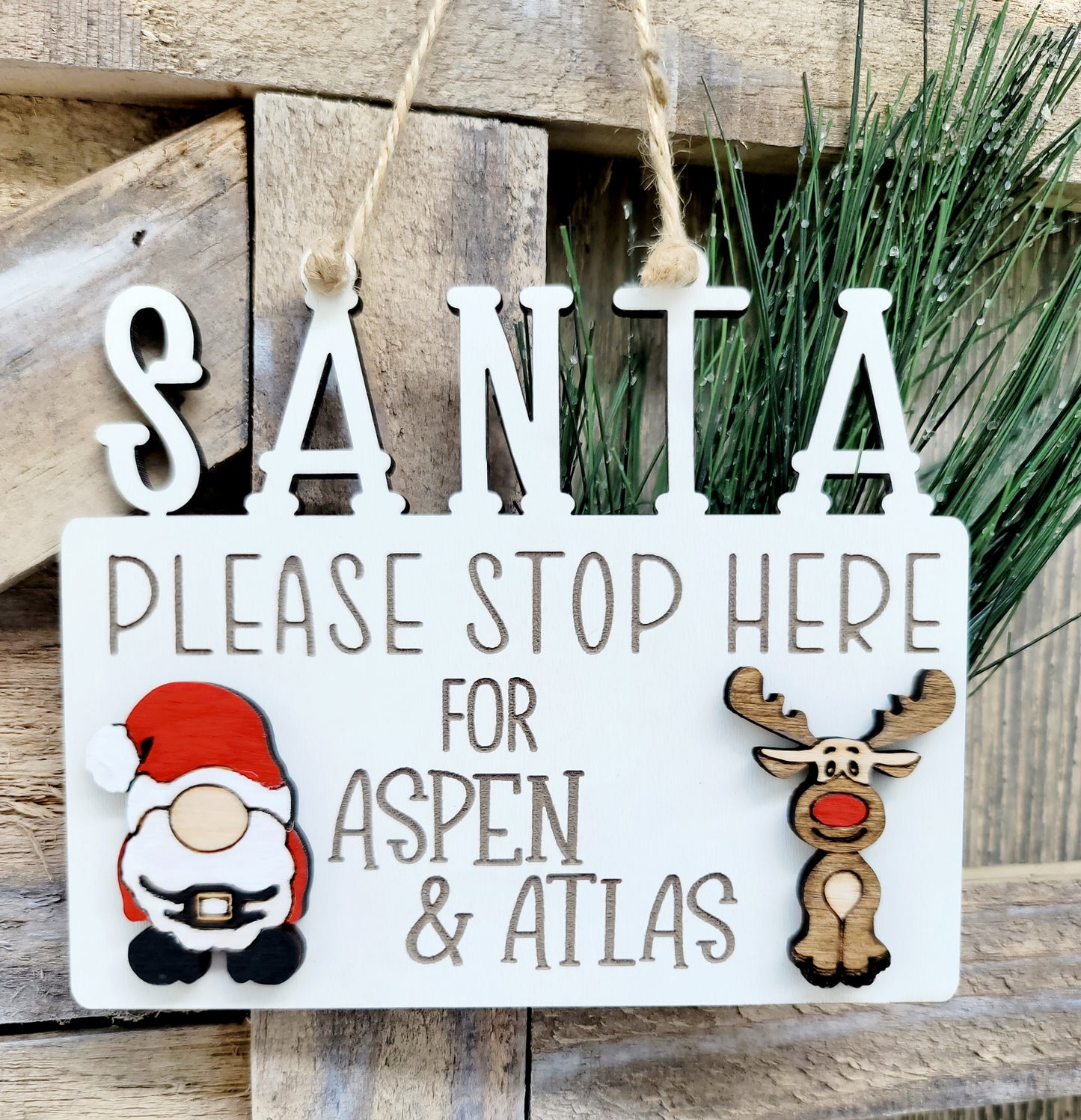 Santa Stop Here Ornament