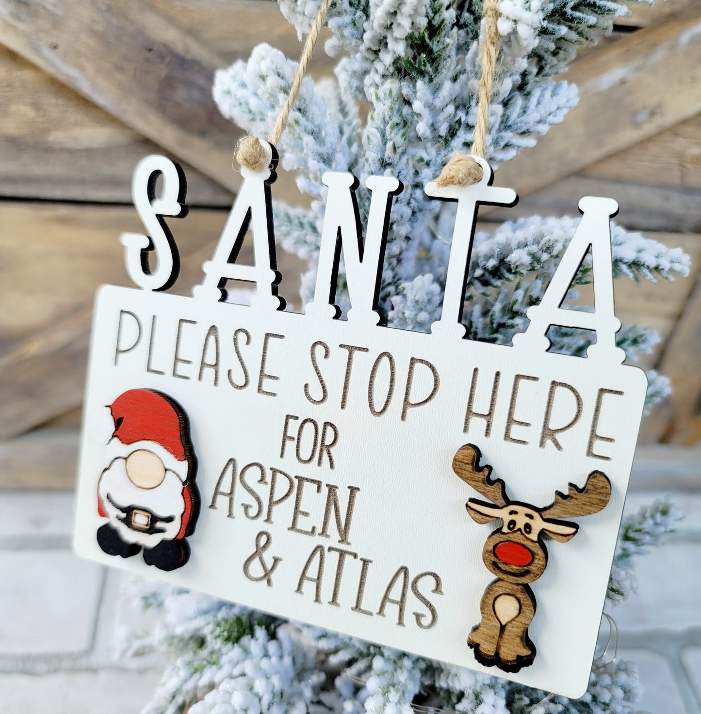 Santa Stop Here Ornament