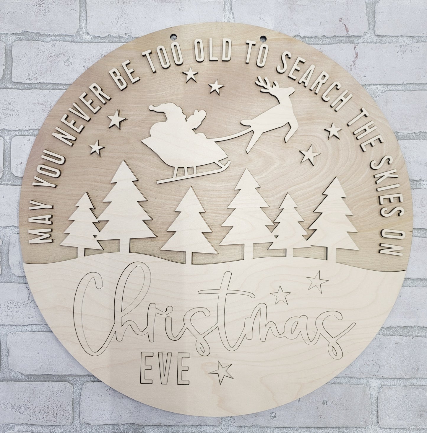 Search the Sky on Christmas Eve Door Hanger