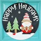 Happy Holidays Gnome Door Hanger