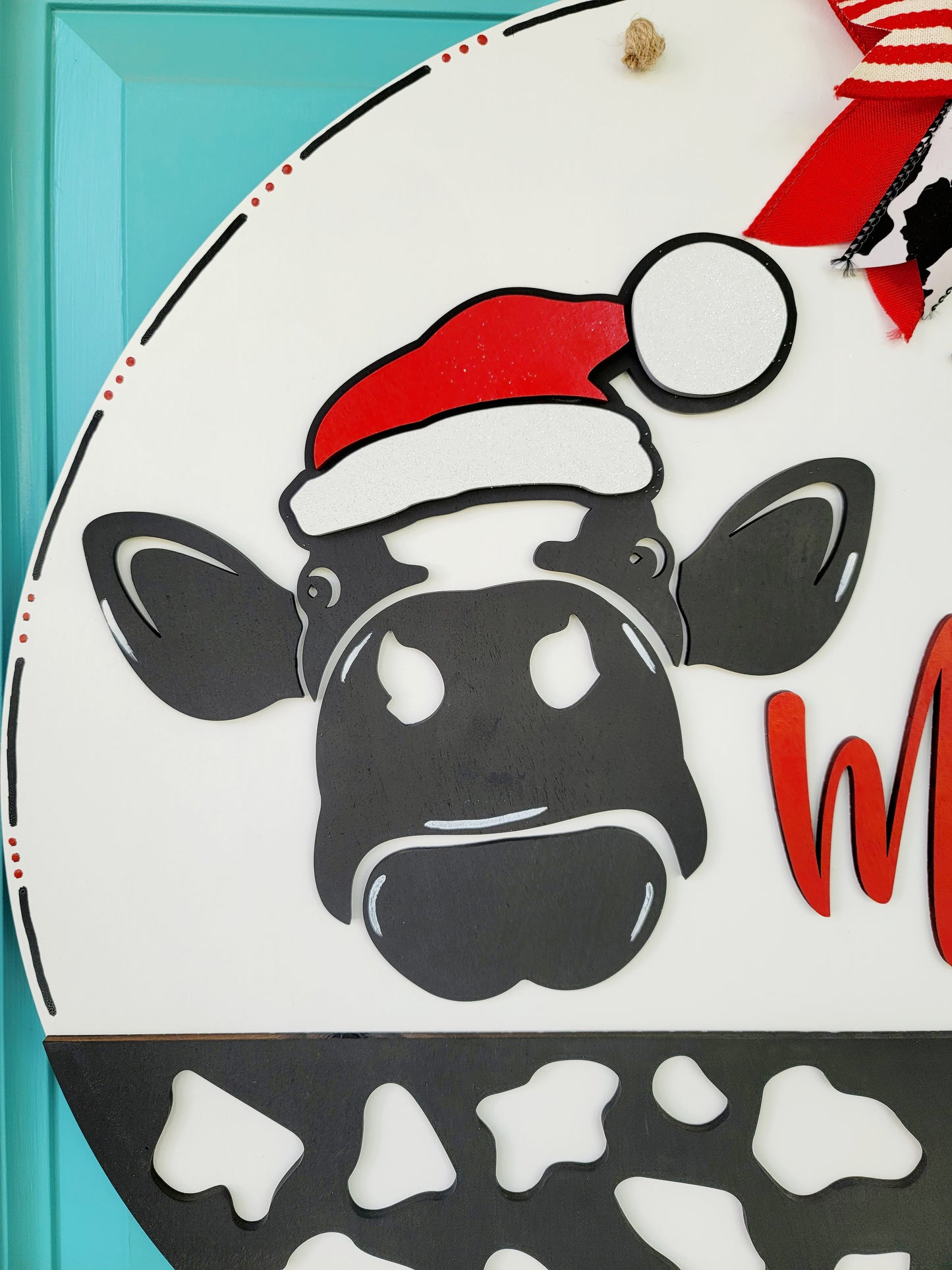 Be Merry Cow Door Hanger