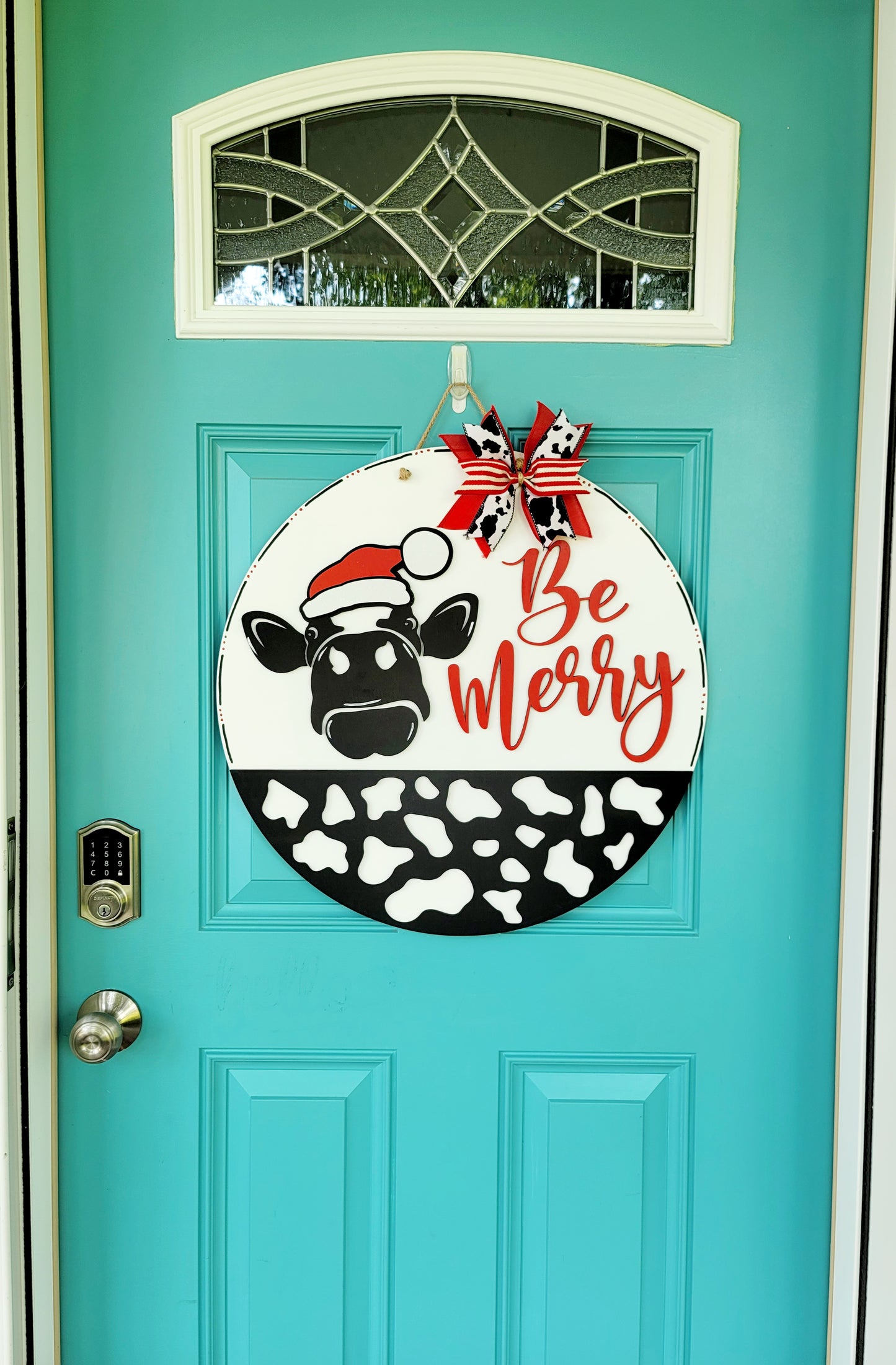 Be Merry Cow Door Hanger