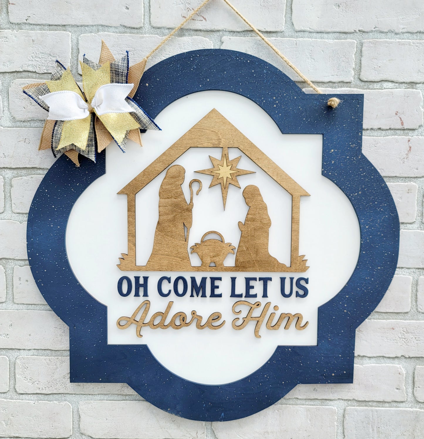 Come Let Us Adore Him Door Hanger