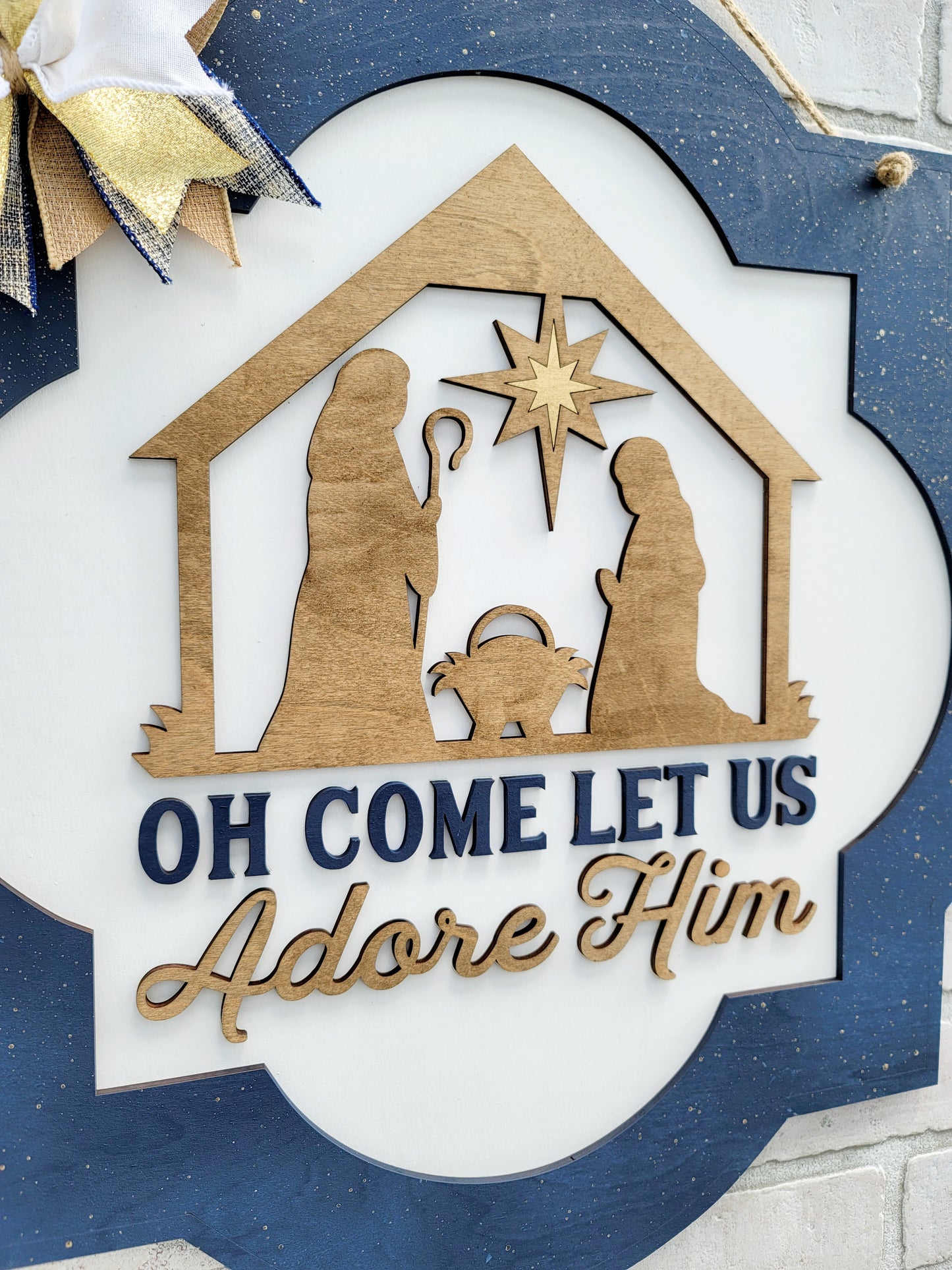 Come Let Us Adore Him Door Hanger