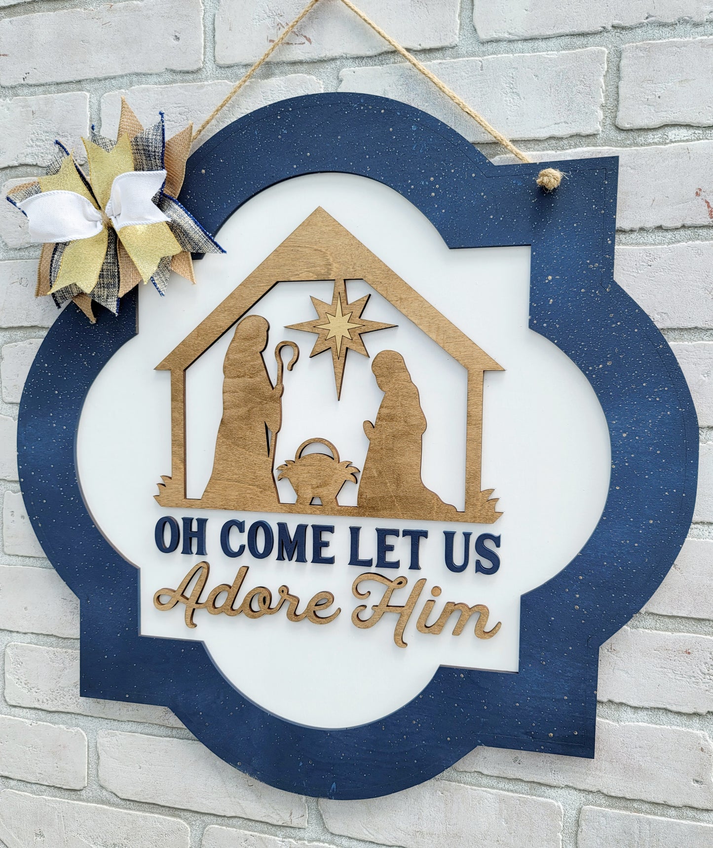 Come Let Us Adore Him Door Hanger