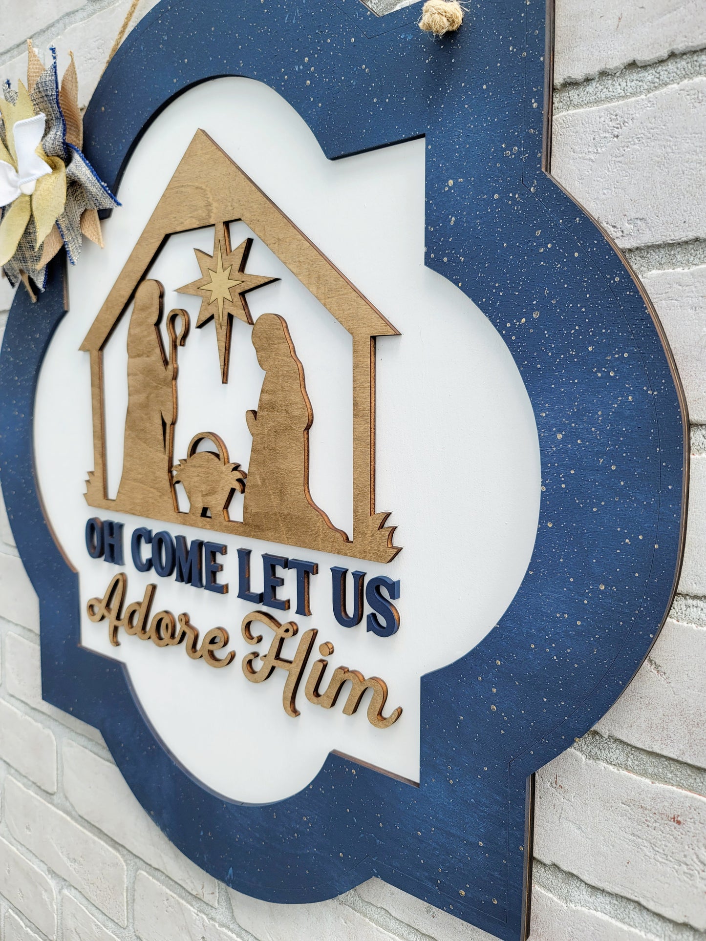 Come Let Us Adore Him Door Hanger