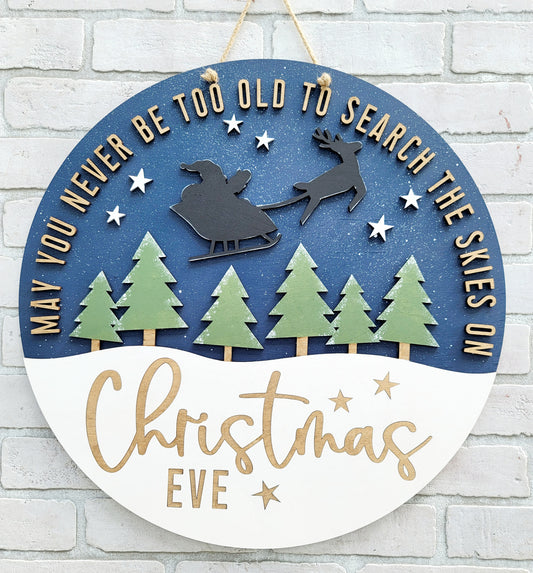 Search the Sky on Christmas Eve Door Hanger