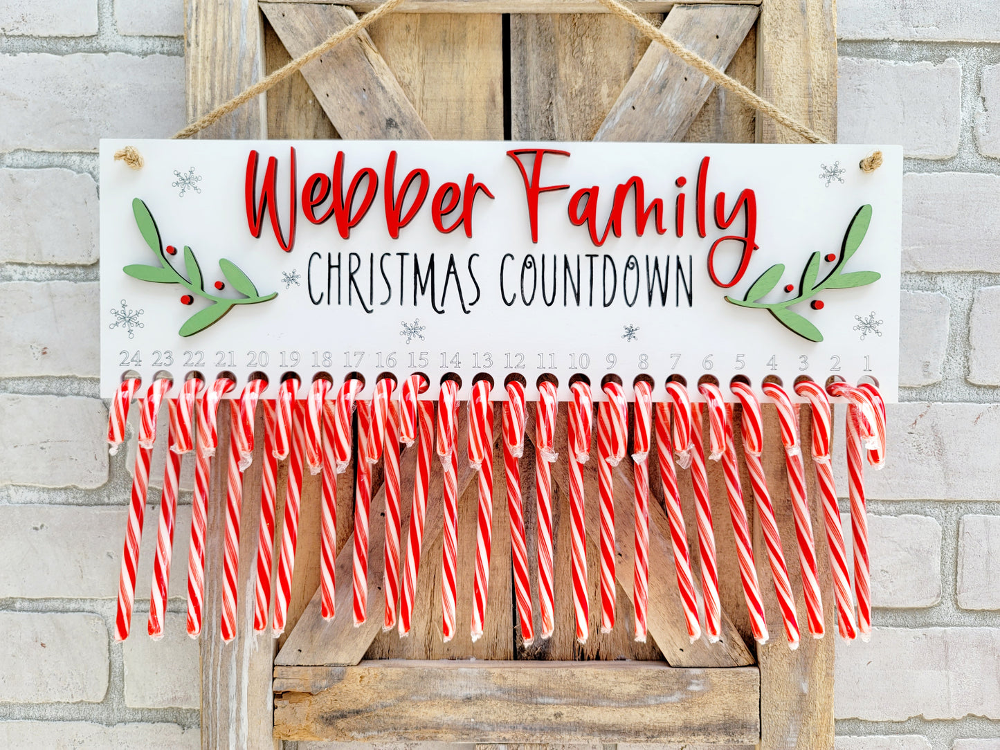 Family Candy Cane Countdown