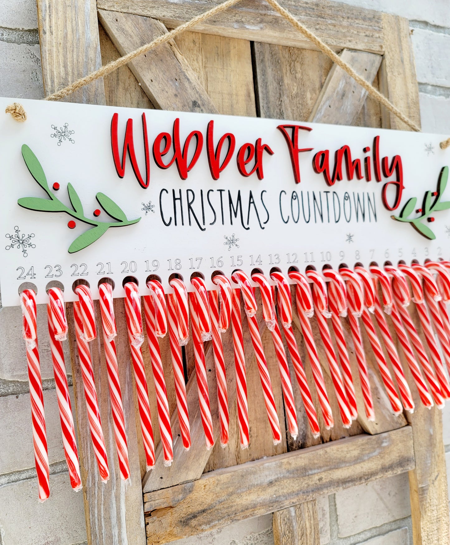 Family Candy Cane Countdown