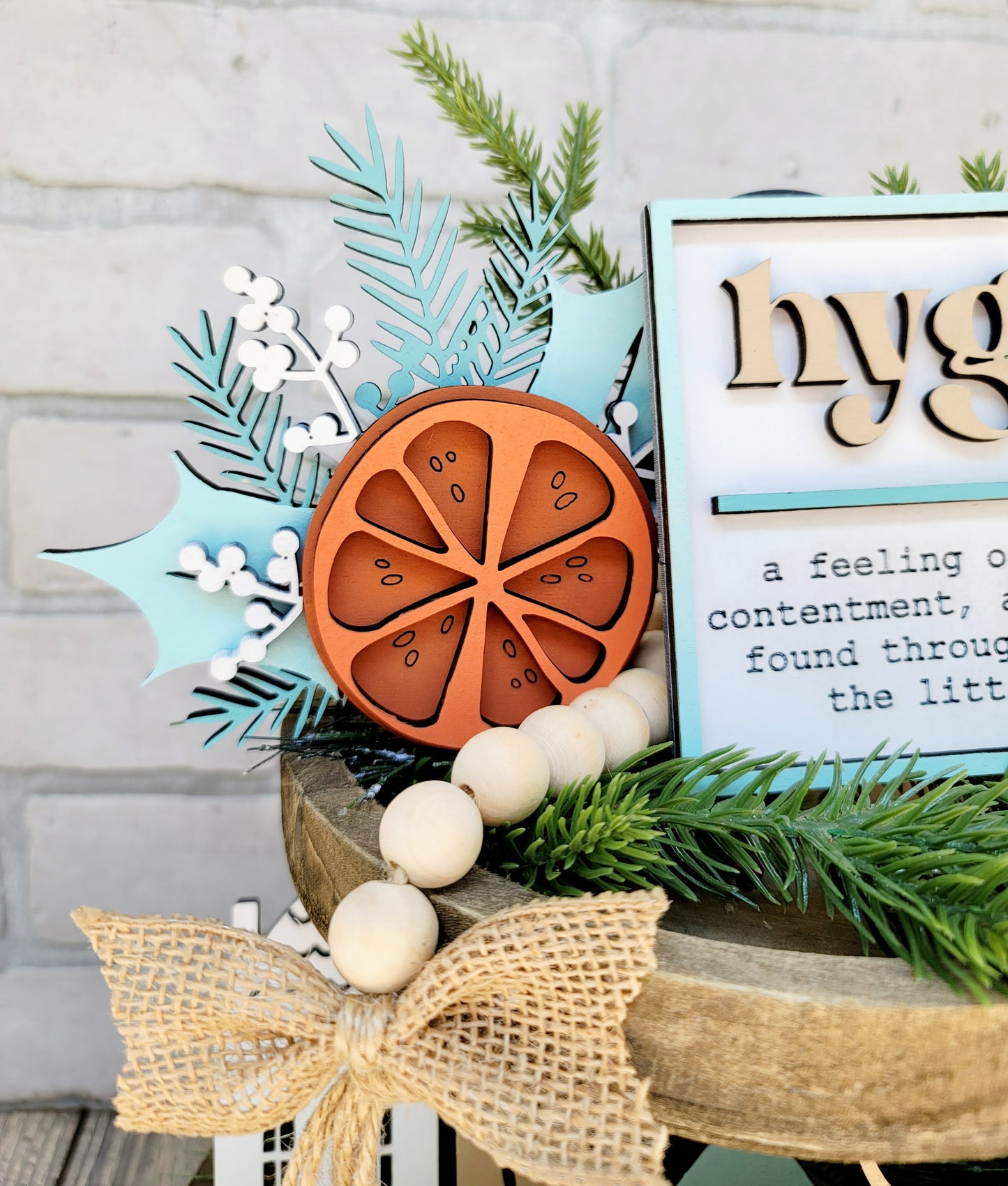 Hygge Christmas Tiered Tray Set