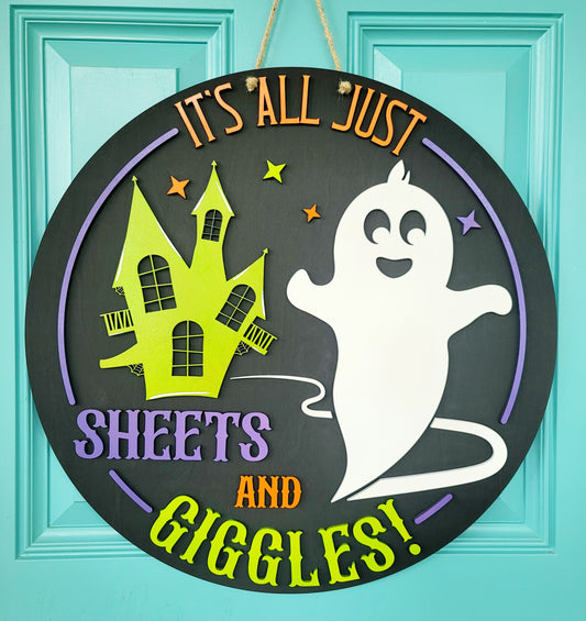 Sheets & Giggles Door Hanger