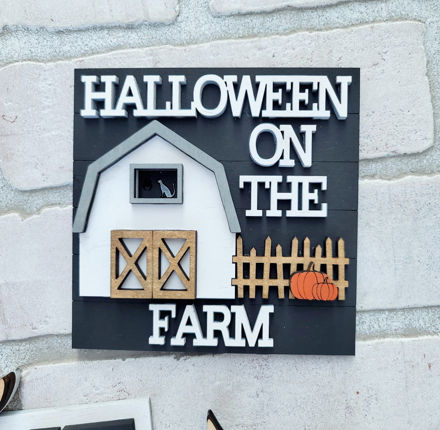 Halloween Cows on the Farm Tiered Tray Set