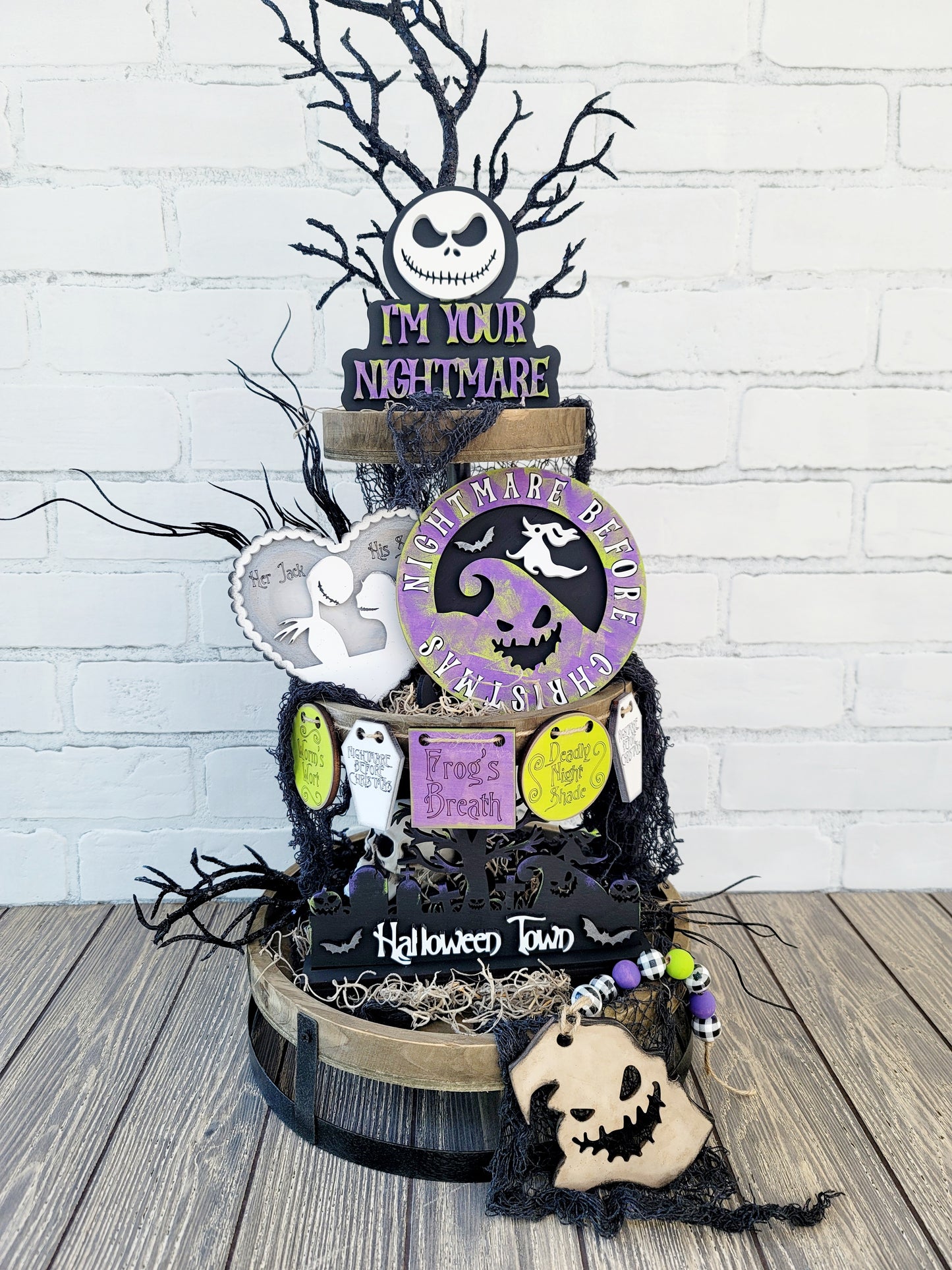 Nightmare Before Christmas Tiered Tray Set