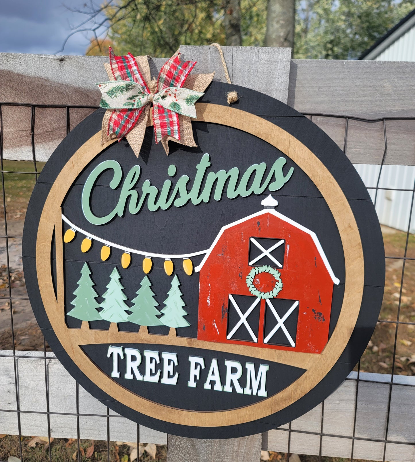 Christmas Tree Farm Door Hanger