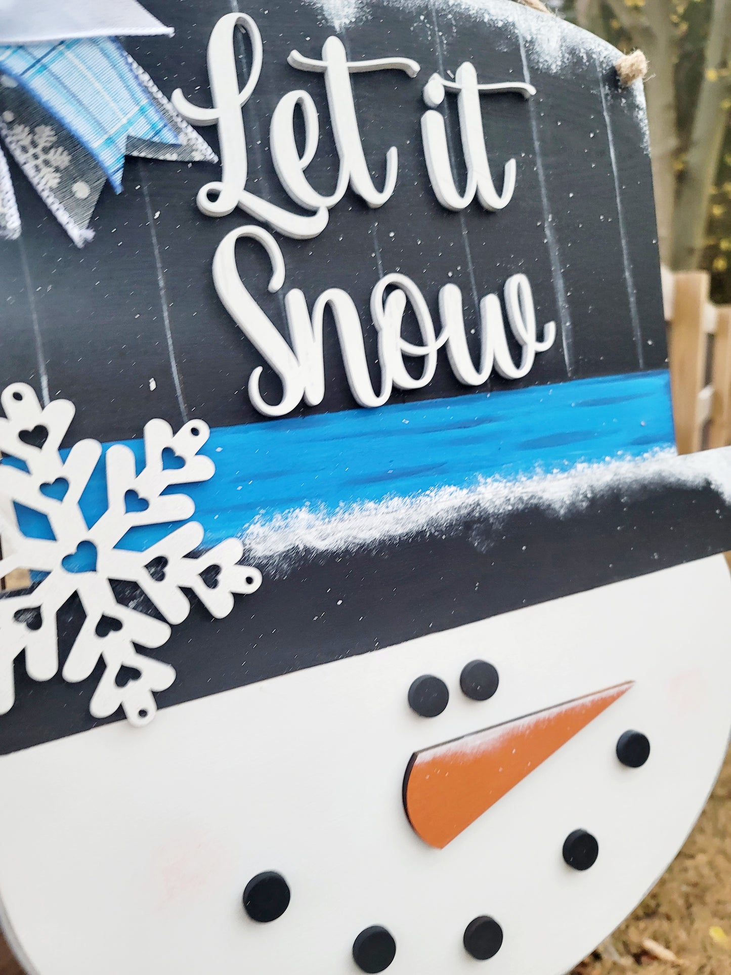 Snowman Head Door Hanger