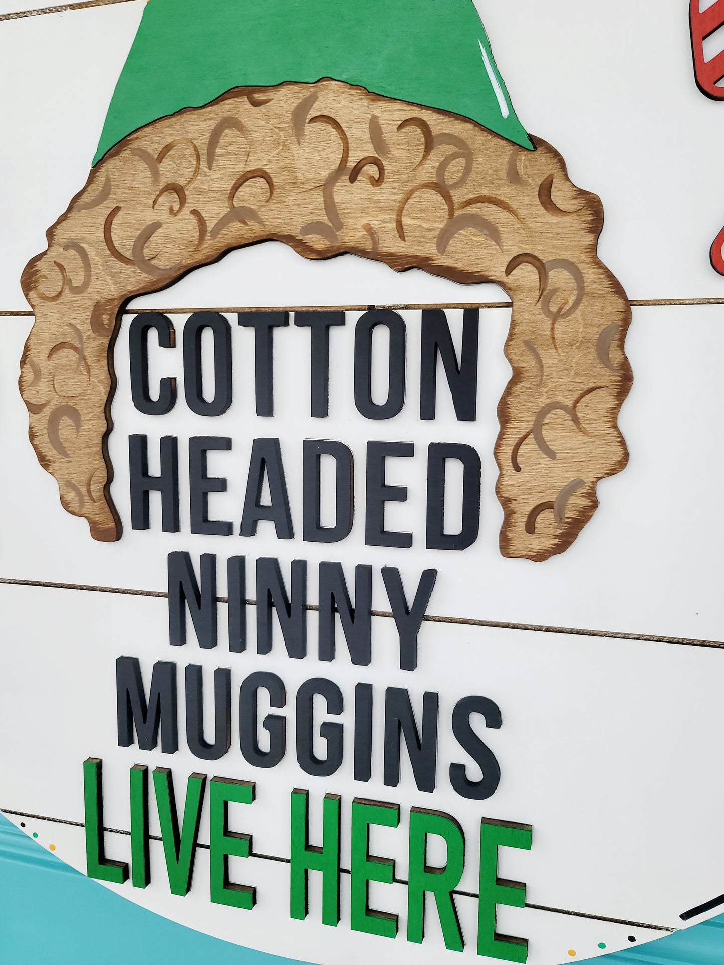 Cotton Headed Ninny Muggins Door Hanger