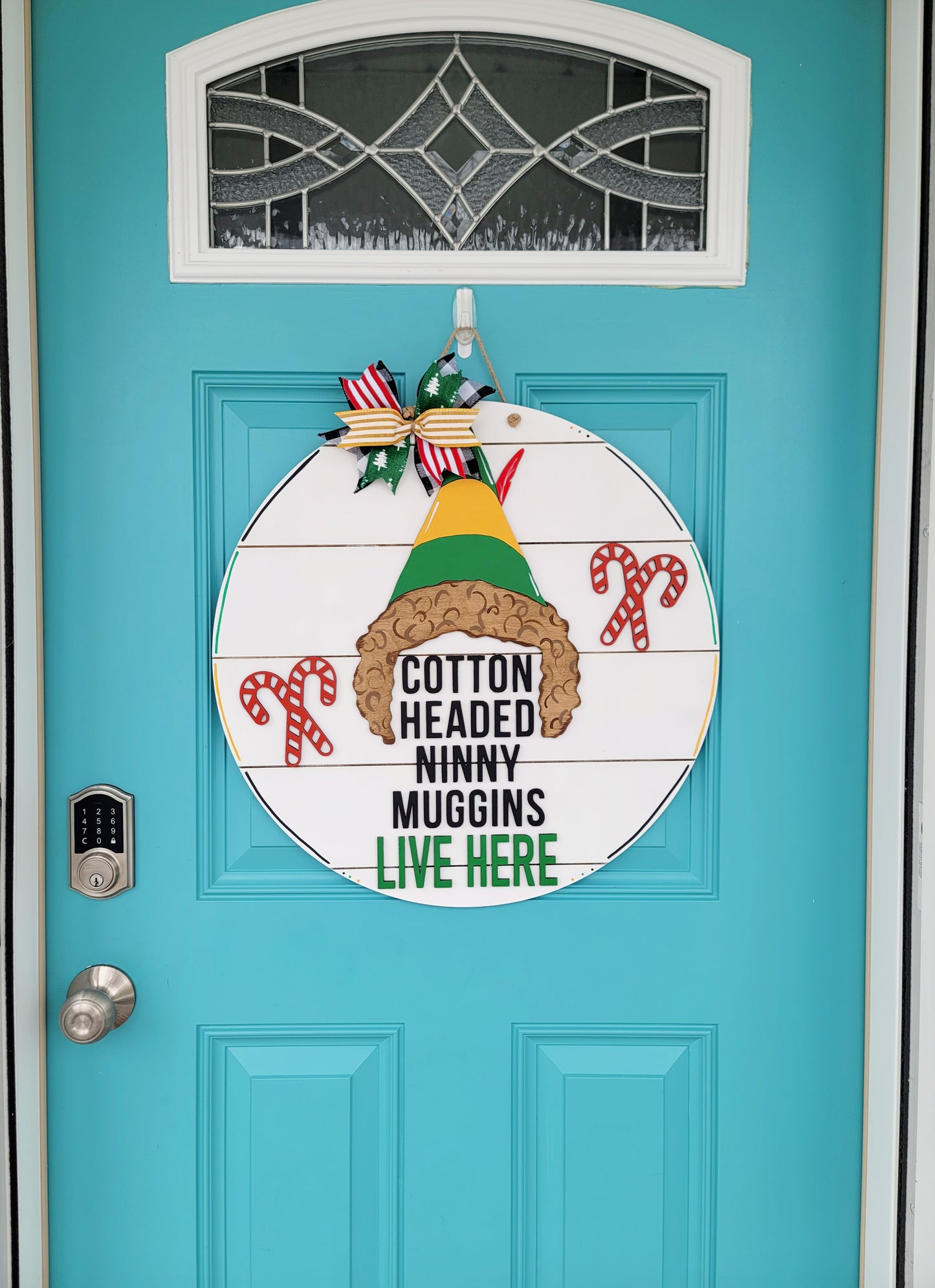 Cotton Headed Ninny Muggins Door Hanger