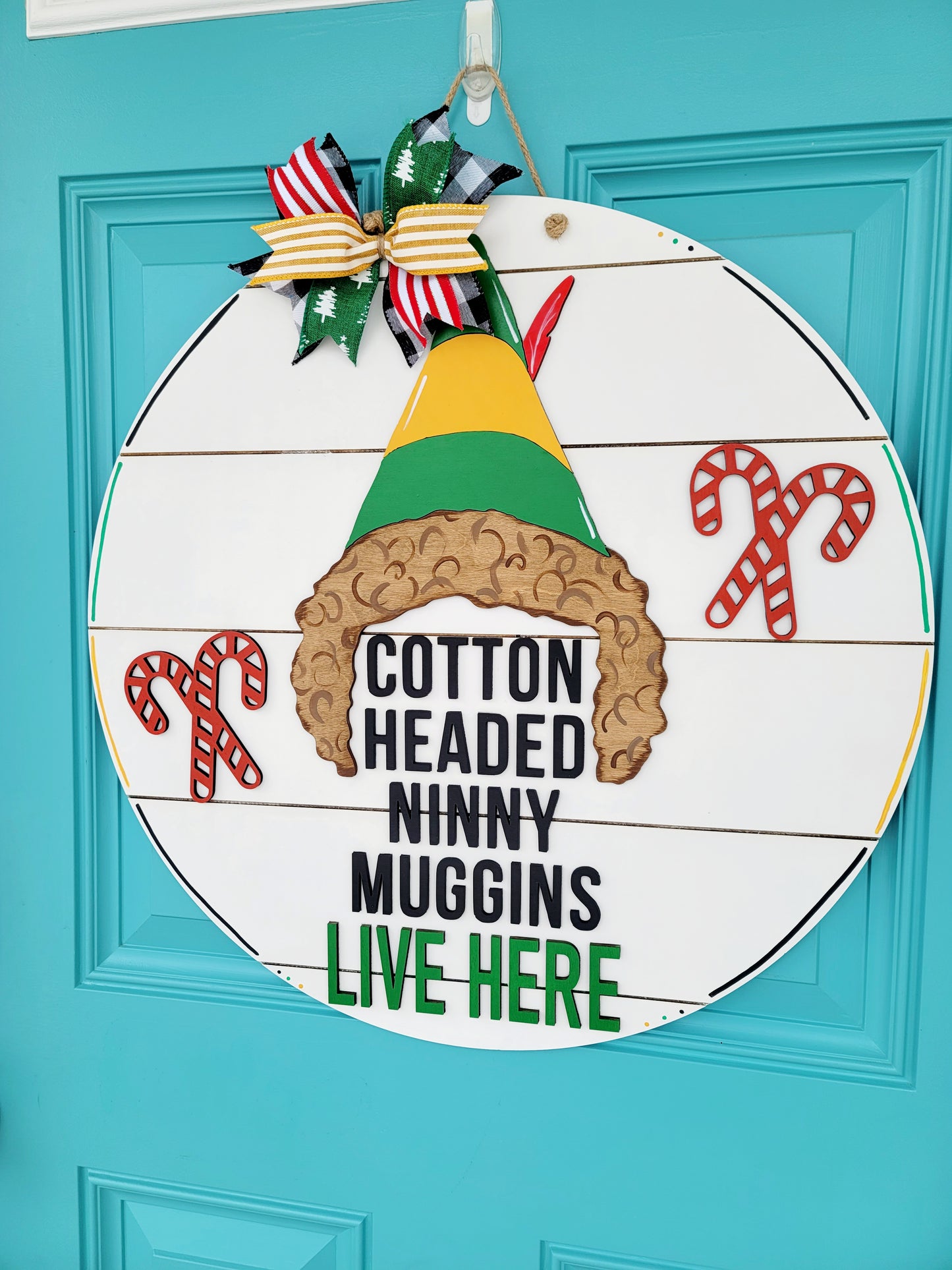 Cotton Headed Ninny Muggins Door Hanger