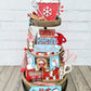 Peppermint/ Hot Cocoa Tiered Tray Set